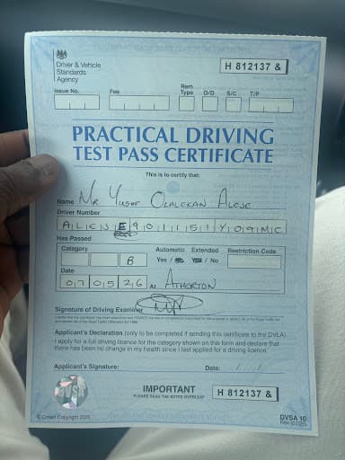 JNI DRIVING School Bolton — Customer photo