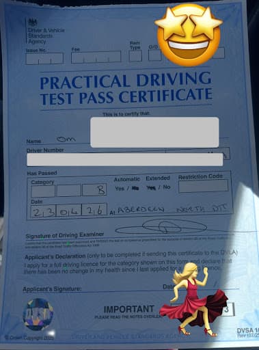 Automatic Driving School Aberdeen (Lady Driving Instructor) — Customer photo