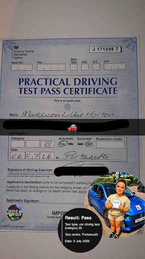 Driving-Pro Ltd. Driving lessons in Portsmouth, Gosport and surrounding areas — Customer photo