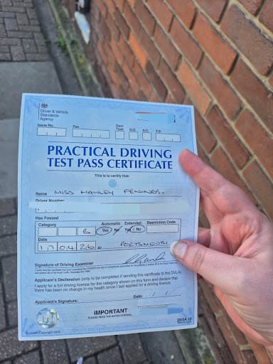 Driving-Pro Ltd. Driving lessons in Portsmouth, Gosport and surrounding areas — Customer photo