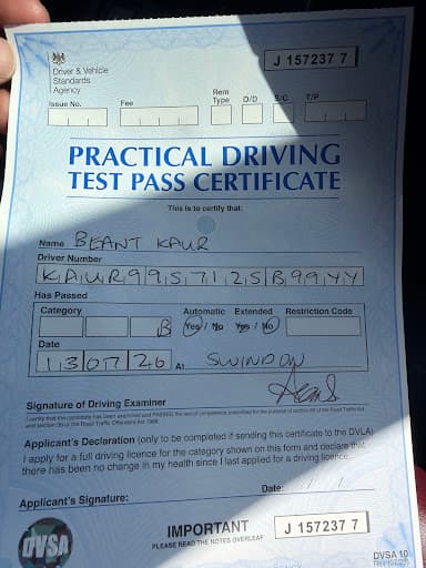 HSM Swindon Automatic Driving School — Customer photo